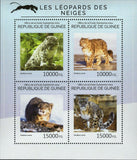 Snow Leopards Stamp Panthera Uncia Souvenir Sheet MNH #10582-10585