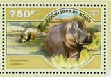 Hippopotamuses Stamp Hippopotamus Amphibius S/S MNH #3065-3068