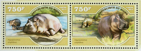 Hippopotamuses Stamp Hippopotamus Amphibius S/S MNH #3065-3068