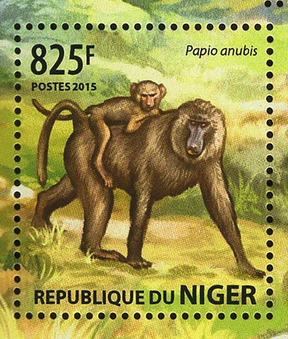 Monkeys Stamp Papio Anubis Rhinopithecus Roxellana S/S MNH #3515-3518