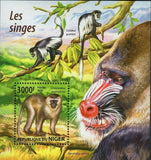 Monkeys Stamp Chlorocebus Pygerythrus Souvenir Sheet MNH #3519 / Bl.447