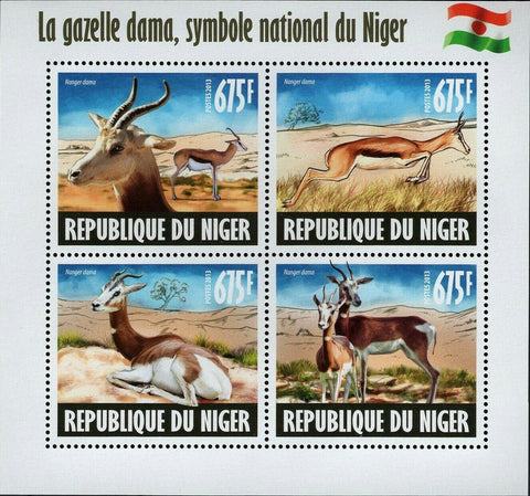 Dama Gazelle Stamp Wild Animal Souvenir Sheet MNH #2406-2409