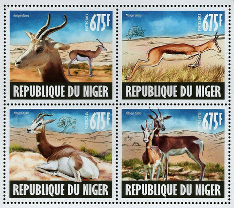 Dama Gazelle Stamp Wild Animal Souvenir Sheet MNH #2406-2409