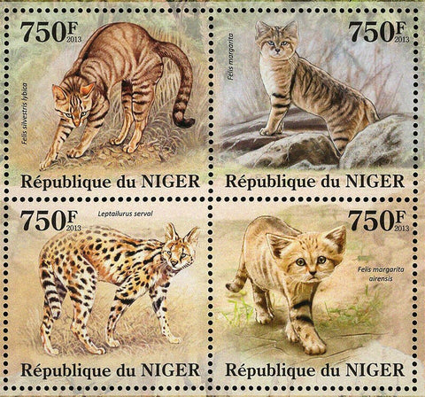 The Wildcats Stamp Felis Silvestris Lybica Leptailurus Serval S/S MNH #2117-212
