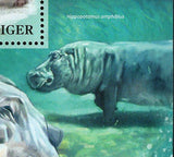 Hippopotamus Stamp Hippopotamus Amphibius S/S MNH #2133 / Bl.161