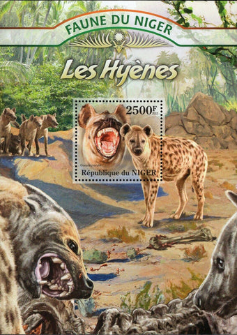 Hyenas Stamp Crocuta Crocuta Wild Animal Souvenir Sheet MNH #2136 / Bl.164