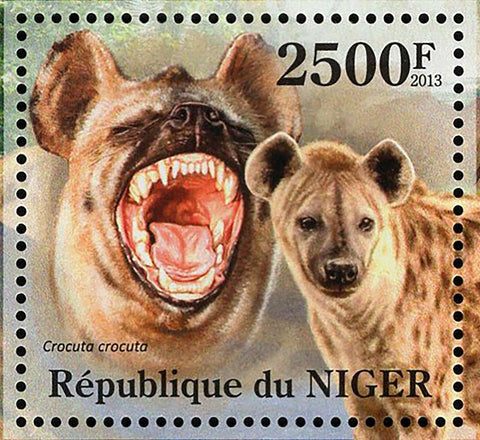 Hyenas Stamp Crocuta Crocuta Wild Animal Souvenir Sheet MNH #2136 / Bl.164