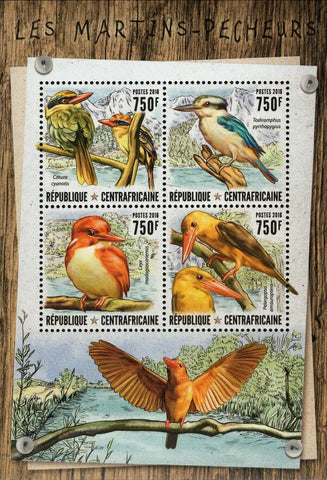 Kingfishers Stamp Birds Cittura Cyanotis Ceyx Madagascariensis S/S MNH #6610-661