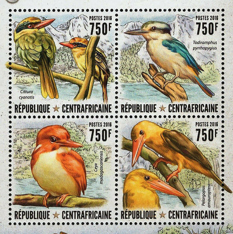 Kingfishers Stamp Birds Cittura Cyanotis Ceyx Madagascariensis S/S MNH #6610-661