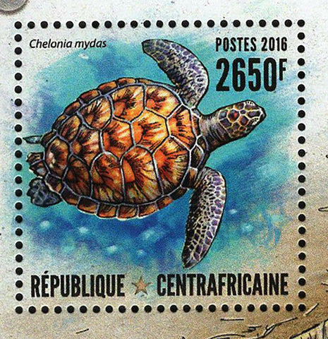 Turtles Stamp Chelonia Mydas Cuora Amboinensis S/S MNH #6594 / Bl.1540