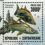 Fish Stamp Centropomus Undecimalis Astronotus Ocellatus S/S MNH #6589 / Bl.1539