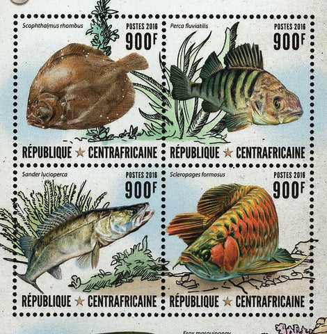 Fish Stamp Sander Lucioperca Scophthalmus Rhombus S/S MNH #6585-6588