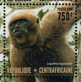 Monkeys Stamp Cercopithecus Mitis Lagothrix Lagotricha S/S MNH #6560-6563