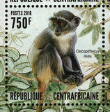 Monkeys Stamp Cercopithecus Mitis Lagothrix Lagotricha S/S MNH #6560-6563