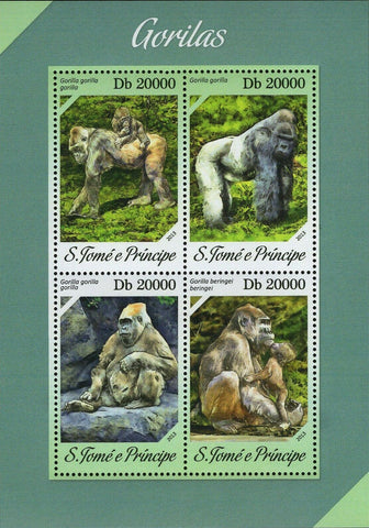 Gorillas Stamp Gorilla Beringei Beringei Souvenir Sheet MNH #5396-5399