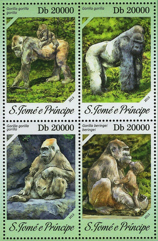 Gorillas Stamp Gorilla Beringei Beringei Souvenir Sheet MNH #5396-5399