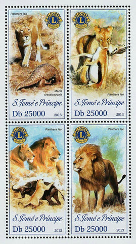 Lions Stamp Panthera Leo Wild Animal Souvenir Sheet MNH #5291-5294