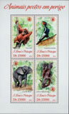 Endangered Animals Stamp Pongo Abelii Loxodonta Africana S/S MNH #5286-5289