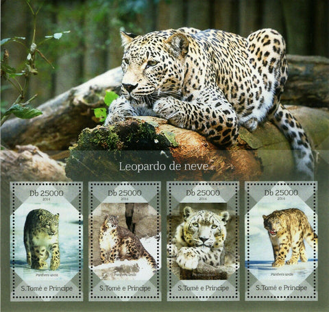 Snow Leopard Stamp Panthera Uncia Souvenir Sheet MNH #5729-5732
