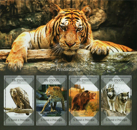 Predators Stamp Panthera Pardus Ursus Arctos Souvenir Sheet MNH #5724-5727