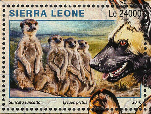 Moremi Game Reserve Stamp Botswanda Suricata Suricata S/S MNH #7296 / Bl.978
