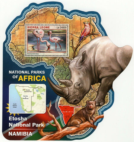 Park Etosha Namibia Stamp Phoeniconaias Minor S/S MNH #7299 / Bl.981
