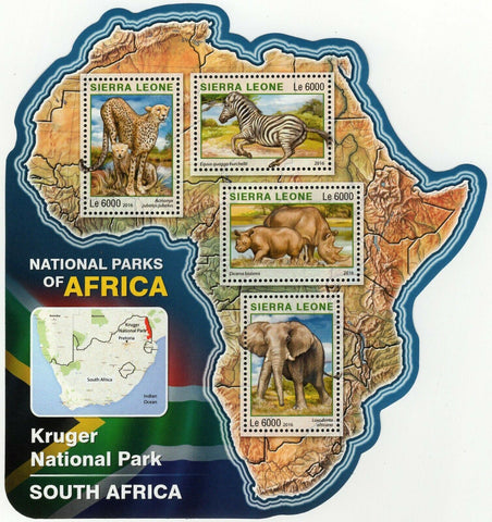 Park Kruger Stamp South Africa Acinonyx Jubatus S/S MNH #7270-7273