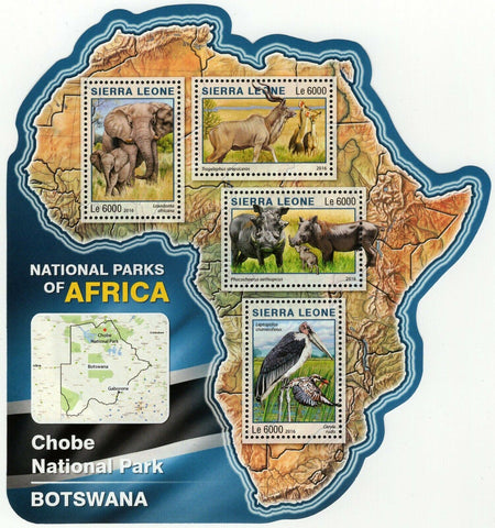 Park Chobe Stamp Botswana Loxodonta Africana S/S MNH #7222-7225