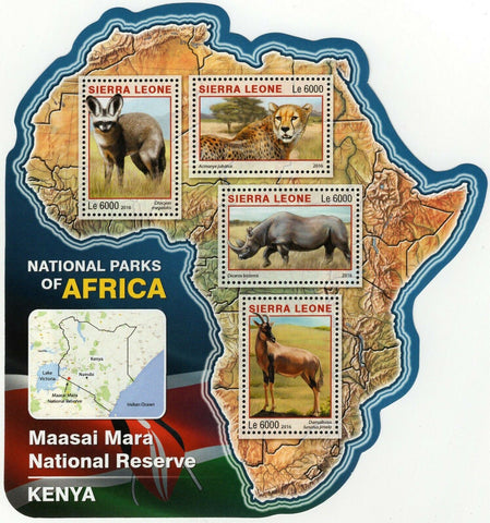 Maasai Mara Stamp Kenya Otocyon Megalotis S/S MNH #7234-7237