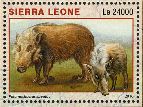 Park Kidepo Stamp Uganda Potamochoerus Larvatus S/S MNH #7312 / Bl.994