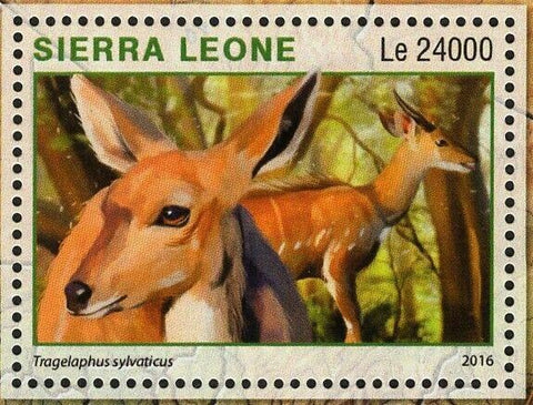 Park Kafue Stamp Zambia Taurotragus Oryx S/S MNH #7301 / Bl.983