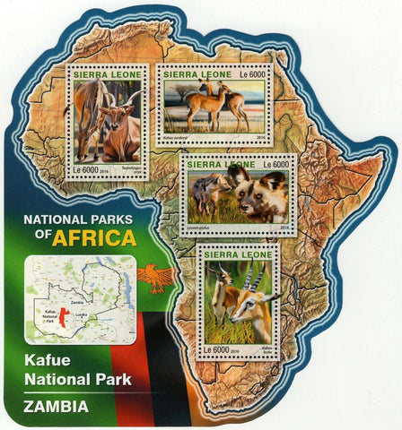 Park Kafue Stamp ZambiaTagelaphus Sylvaticus S/S MNH #7246-7249