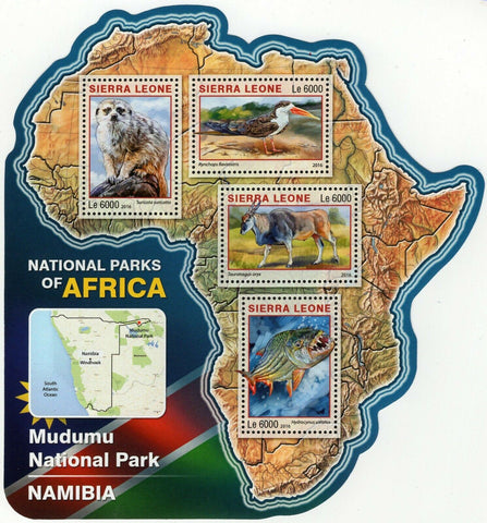Mudumu Park Stamp Namibia Suricata Suricata S/S MNH #7242-7245