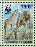 WWF Giraffes Stamp Giraffa Camelopardalis Peralta S/S MNH #2142-2145