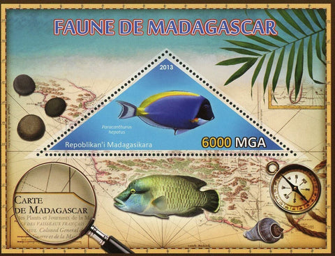 Fauna Fish Stamp Paracanthurus Hepatus Souvenir Sheet Mint NH