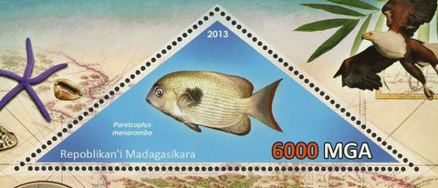 Fauna Fish Stamp Paracanthurus Hepatus Souvenir Sheet MNH