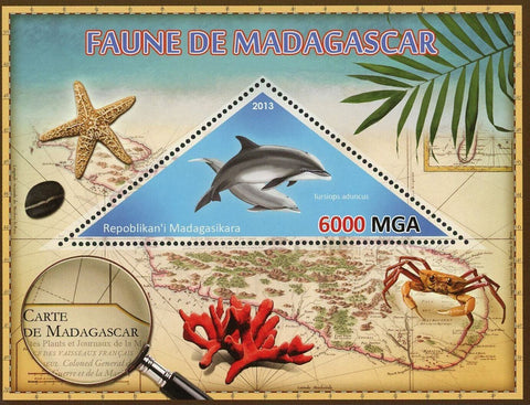 Fauna Fish Stamp Tursiops Aduncus Dolphin Souvenir Sheet Mint NH