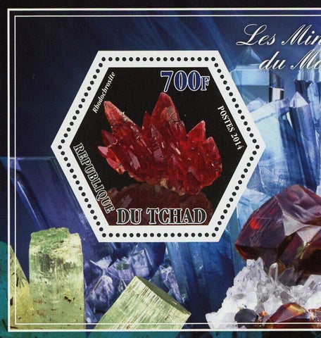 Mineral Rhodochrosite Quartz Crystal Sov. Sheet of 2 Stamps Mint NH