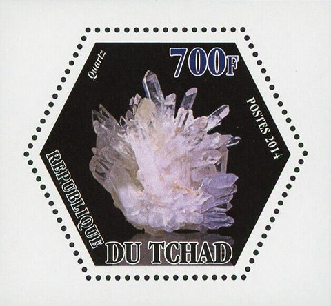 Mineral Stamp Quartz Crystal Mini Souvenir Sheet Mint NH