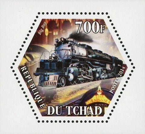Locomotive Train Stamp Big Boy Transportation Mini Souvenir Sheet Mint NH