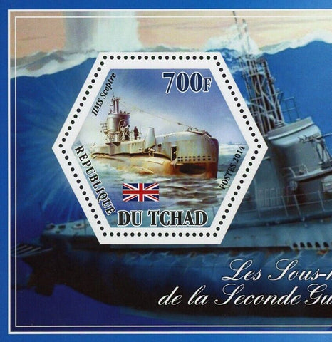 World War II Submarine Leonardo Da Vinci Souvenir Sheet of 2 Stamps Mint NH