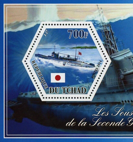 World War II Submarine USS Wahoo Souvenir Sheet of 2 Stamps Mint NH
