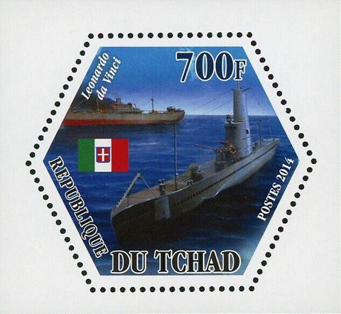 Submarine Leonardo da Vinci Ocean Mini Souvenir Sheet Mint NH