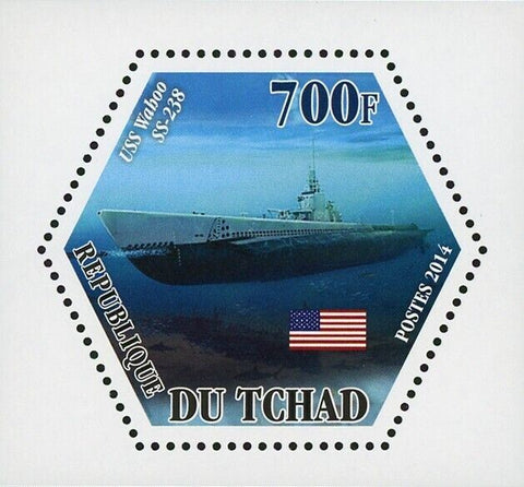 Submarine USS Wahoo Ocean Mini Souvenir Sheet Mint NH