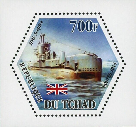 Submarine HMS Sceptre Mini Souvenir Sheet Mint NH