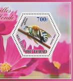 Bee Insect Eucera Enthophora Souvenir Sheet of 2 Stamps Mint NH