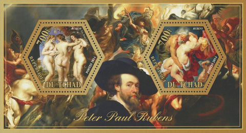 Pierre Paul Rubens Les Trois Gráces Souvenir Sheet of 2 Stamps Mint NH