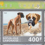 Gabon Dogs Stamp Berger Boxer Rottweiler Barzoi Chow Chow S/S of 6 MNH