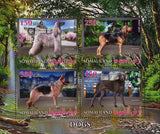 Dog Stamp Bloodhound Weimaraner Greyhound Domestic Animal S/S of 4 Stamps MNH