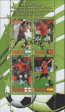 Soccer Sport Lionel Messi Cristiano Ronaldo Souvenir Sheet of 4 Stamps